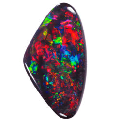 2.2ct Natural Black Opal - Bright Red and Multicolor Fire